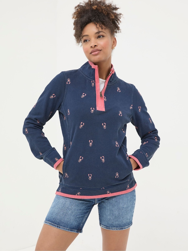 FatFace Airlie Blue Lobster Sweat Top - Image 1 of 5