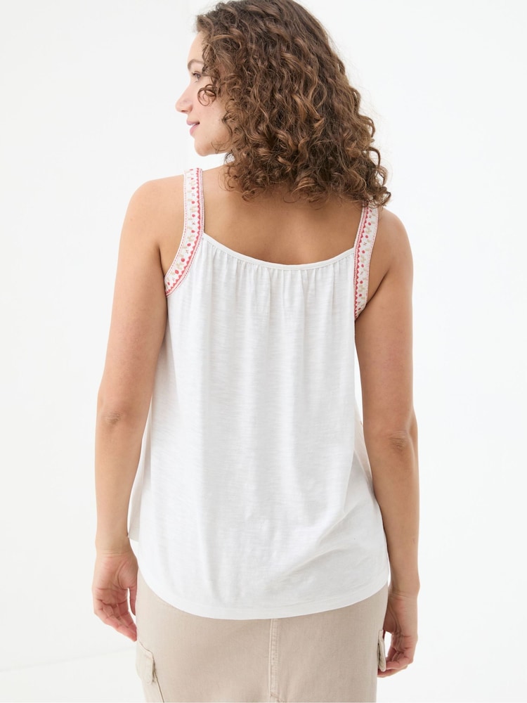 FatFace Cream Embroidered Cami - Image 2 of 5