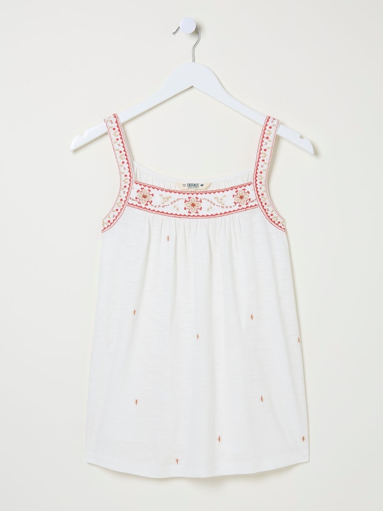 FatFace Cream Embroidered Cami - Image 5 of 5 FatFace Cream Embroidered Cami - Image 5 of 5