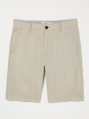 FatFace Stone Linen Flat Front Chino Shorts - Image 6 of 6