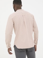 FatFace Pink Long Sleeve Stripe Grandad Shirt - Image 2 of 5