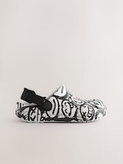 Black & White Happy Face Clogs - Image 2 of 6