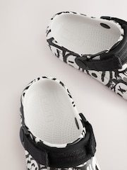Black & White Happy Face Clogs - Image 3 of 6