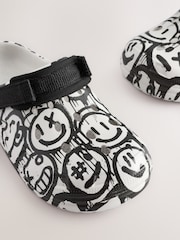 Black & White Happy Face Clogs - Image 4 of 6