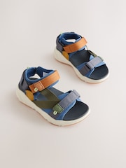 Blue Colourblock Standard Fit (F) Trekker Sandals - Image 1 of 5