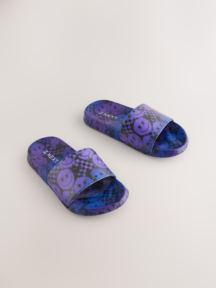 Blue Purple Happy Face Sliders - Image 1 of 5