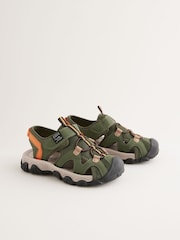 Khaki Green Standard Fit (F) Bumptoe Trekker Sandals - Image 1 of 6
