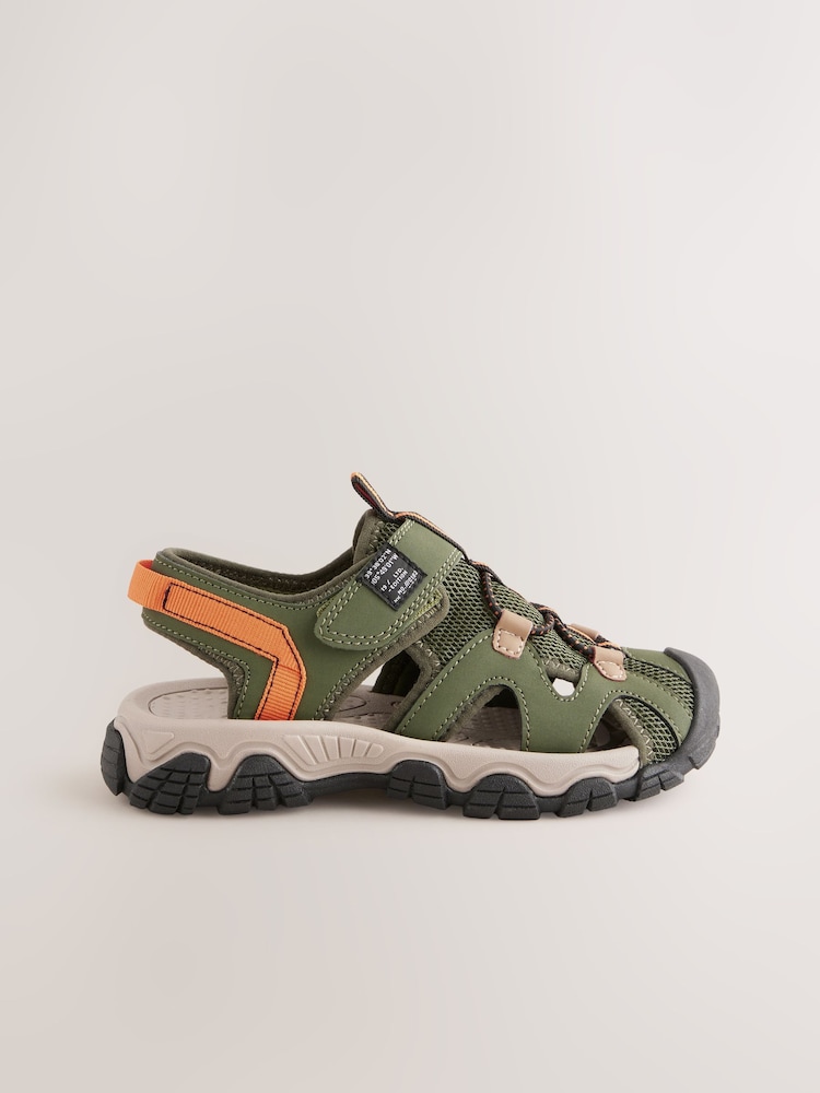 Khaki Green Standard Fit (F) Bumptoe Trekker Sandals - Image 2 of 6