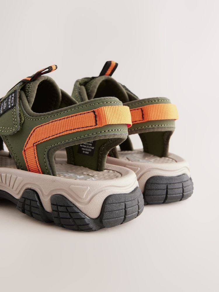 Khaki Green Standard Fit (F) Bumptoe Trekker Sandals - Image 4 of 6