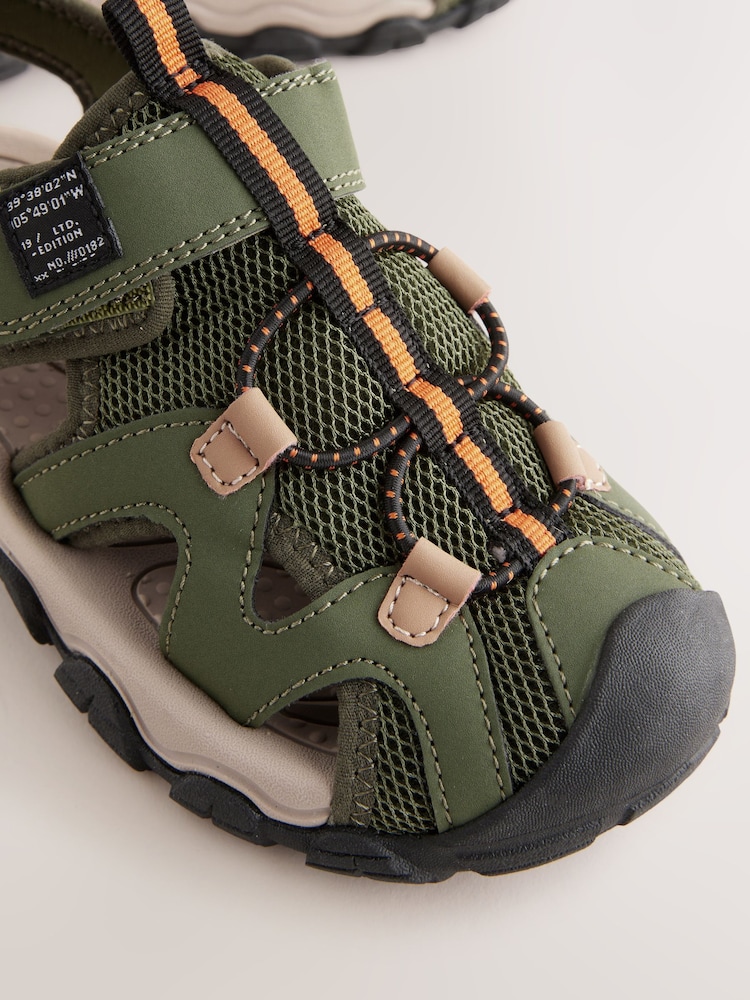 Khaki Green Standard Fit (F) Bumptoe Trekker Sandals - Image 5 of 6