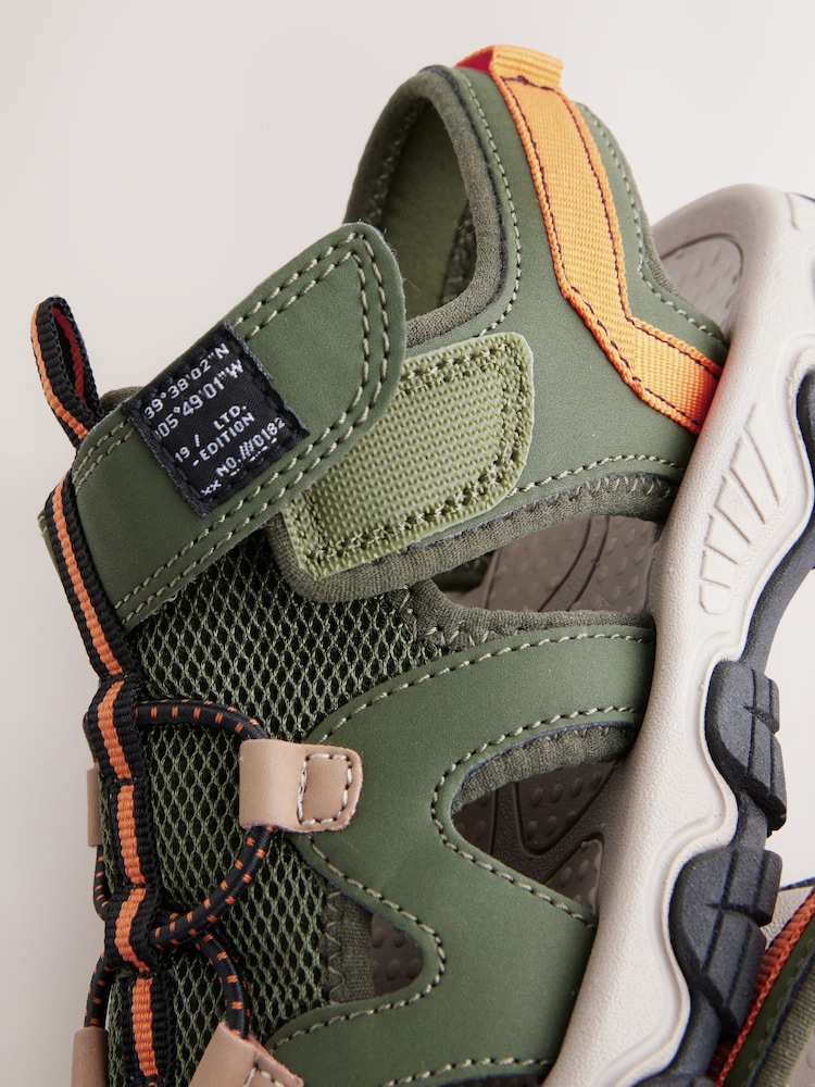 Khaki Green Standard Fit (F) Bumptoe Trekker Sandals - Image 6 of 6