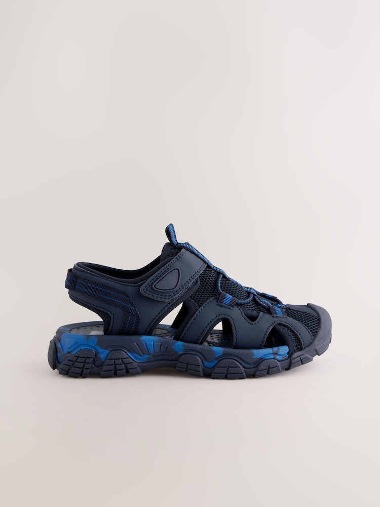 Navy Standard Fit (F) Bumptoe Trekker Sandals - Image 2 of 7