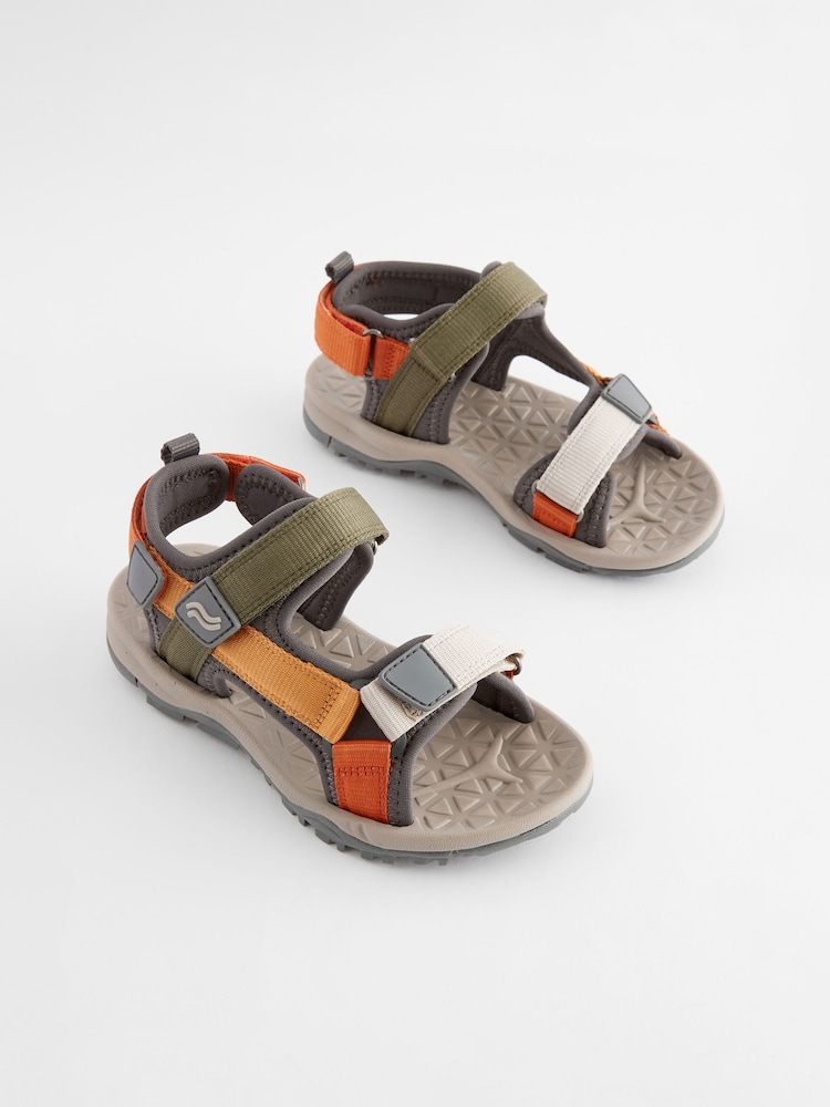Siv kaki - Treking sandali z zapenjanjem na ježka - Slika 1 iz 5