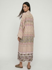 Raffya Pink Misty Floral Print Kimono - Image 2 of 4