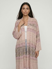 Raffya Pink Misty Floral Print Kimono - Image 3 of 4