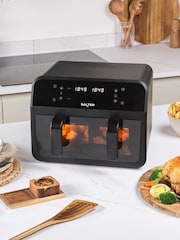 Salter Black 7L Dual View Air Fryer With Drawer Divider - Image 1 of 4