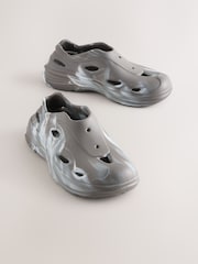 Grey Marble Lightweight Slip On Beach Sandals - Image 1 of 5