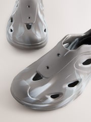 Grey Marble Lightweight Slip On Beach Sandals - Image 4 of 5