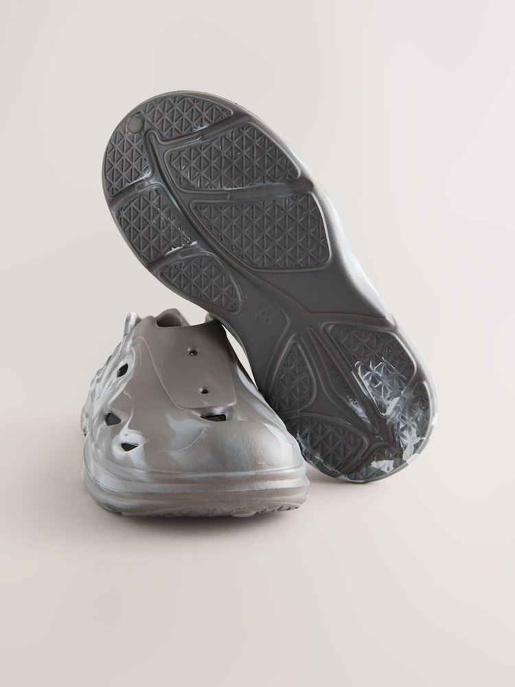 Grey Marble Lightweight Slip On Beach Sandals - Image 5 of 5