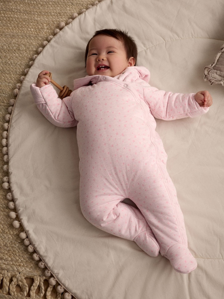 Rose - Combinaison matelassée en jersey confortable pour bébé (0-18mois) - Image 3 of 11