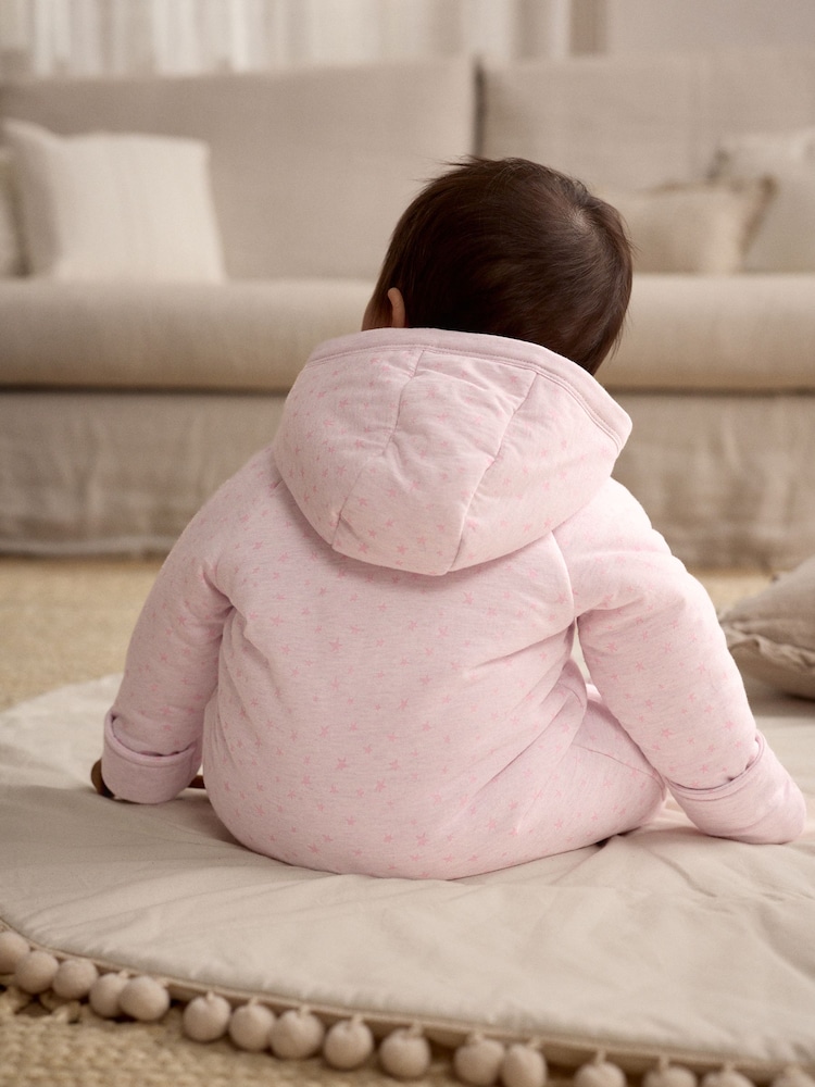 Rose - Combinaison matelassée en jersey confortable pour bébé (0-18mois) - Image 4 of 11