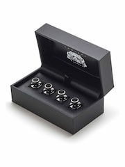 Savile Row Company Silver Tone Onyx Stone Dress Shirt Studs - Image 2 of 2