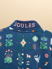 Joules Girls' Burnham Navy Funnel Neck Sweatshirt - Image 7 of 7