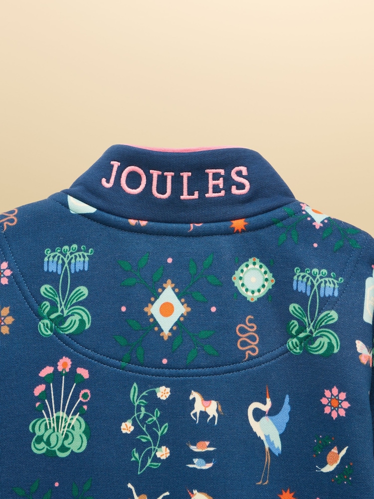 Joules Girls' Burnham Navy Funnel Neck Sweatshirt - Image 7 of 7 Joules Girls' Burnham Navy Funnel Neck Sweatshirt - Image 7 of 7