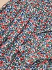 Joules Girls' Gracie Blue Floral Printed Jersey Dress - Image 5 of 6