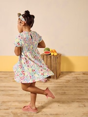 Joules Gracie Multi Short Sleeve Shirred Dress - Image 2 of 7
