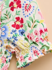 Joules Gracie Multi Short Sleeve Shirred Dress - Image 7 of 7