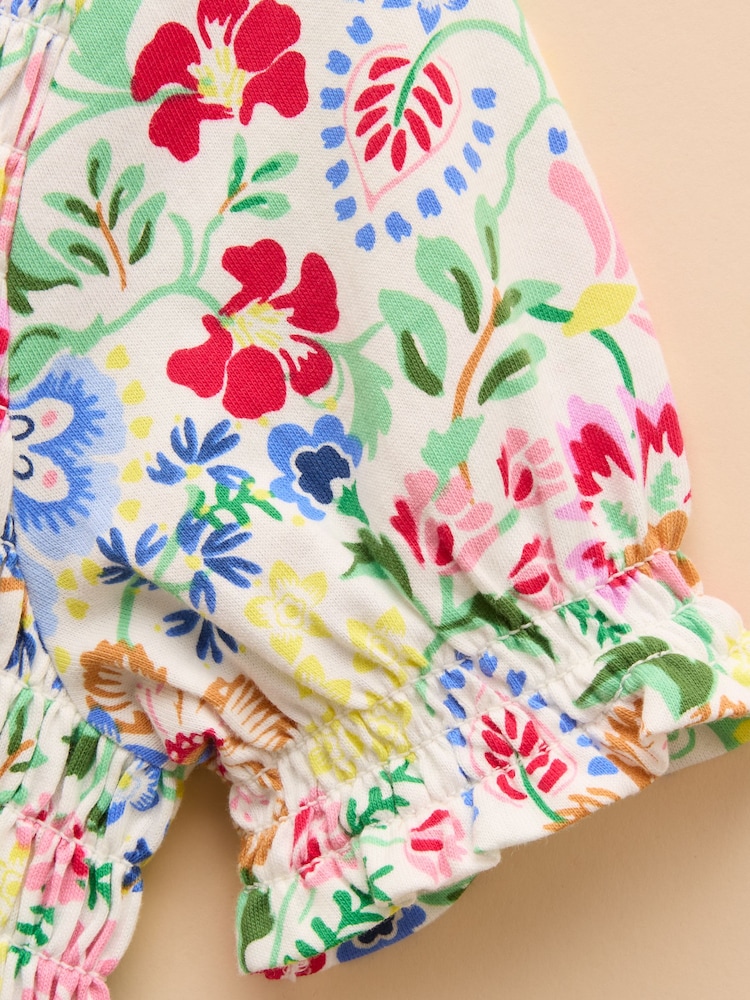 Joules Gracie Multi Short Sleeve Shirred Dress - Image 7 of 7
