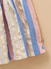 Joules Poppie Blue & Pink Woven Midi Dress - Image 4 of 4