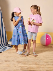 Joules Poppie Blue Woven Midi Dress - Image 2 of 8