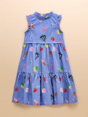 Joules Poppie Blue Woven Midi Dress - Image 3 of 8