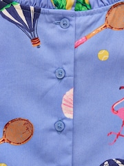 Joules Poppie Blue Woven Midi Dress - Image 8 of 8