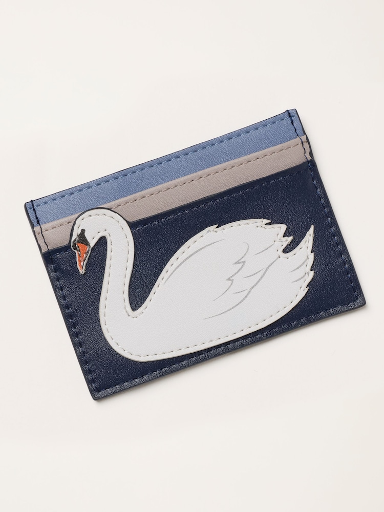 FatFace Navy Swan Applique Card Holder - Image 1 of 3