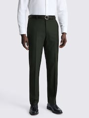 MOSS Khaki Green Slim Fit Flannel Suit Trousers - Image 1 of 3