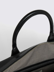 MOSS Black Grained Leather Holdall - Image 4 of 4