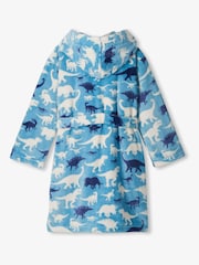 Hatley Blue Dino Silhouette Fuzzy Fleece Robe - Image 3 of 3
