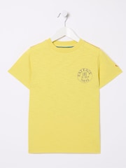 FatFace Yellow 100% Cotton Us Aloa Graphic T-Shirt - Image 1 of 2