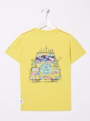 FatFace Yellow 100% Cotton Us Aloa Graphic T-Shirt - Image 2 of 2
