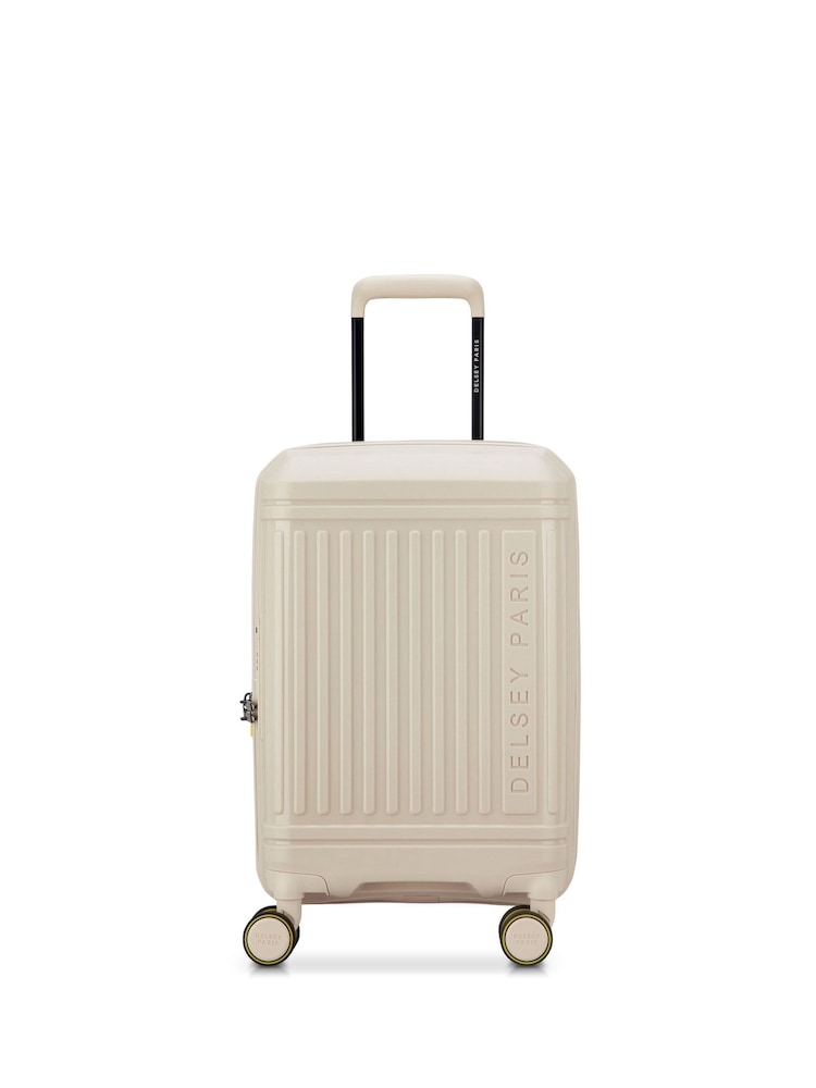 Delsey Paris Cream Lutece 55 Cm 4 Double Wheels Expandable Cabin Trolley Case - Image 1 of 5 Delsey Paris Cream Lutece 55 Cm 4 Double Wheels Expandable Cabin Trolley Case - Image 1 of 5