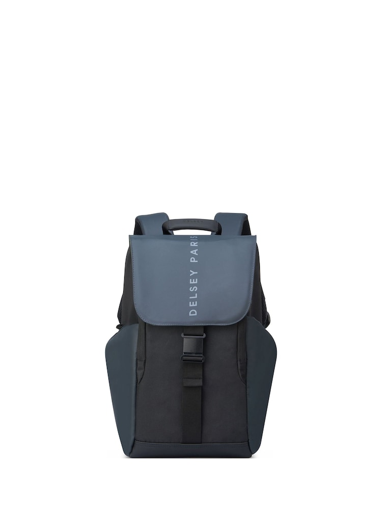 Delsey Paris Black Securflap 1-Cpt Backpack - Pc Protection 15" - Image 1 of 6 Delsey Paris Black Securflap 1-Cpt Backpack - Pc Protection 15" - Image 1 of 6