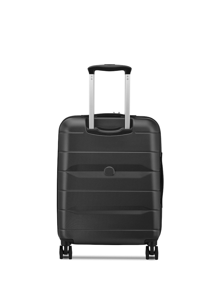 Delsey Paris Black Comete 4 55 Cm Slim 4 Double Wheels Expandable Cabin Trolley - Image 2 of 5 Delsey Paris Black Comete 4 55 Cm Slim 4 Double Wheels Expandable Cabin Trolley - Image 2 of 5