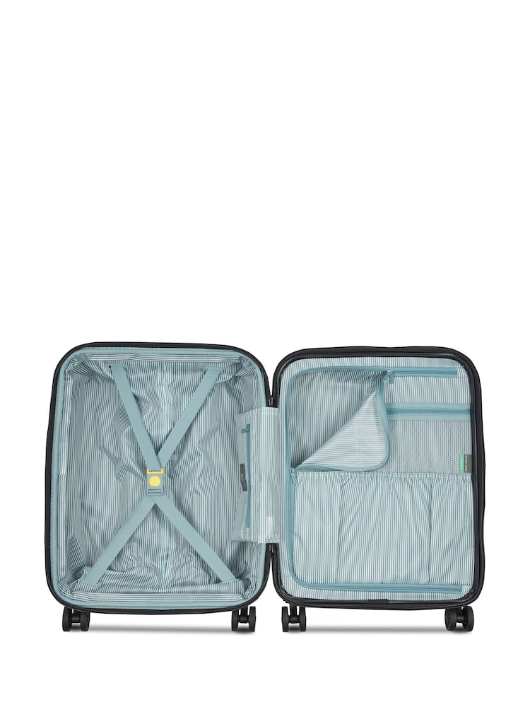 Delsey Paris Black Comete 4 55 Cm Slim 4 Double Wheels Expandable Cabin Trolley - Image 5 of 5 Delsey Paris Black Comete 4 55 Cm Slim 4 Double Wheels Expandable Cabin Trolley - Image 5 of 5