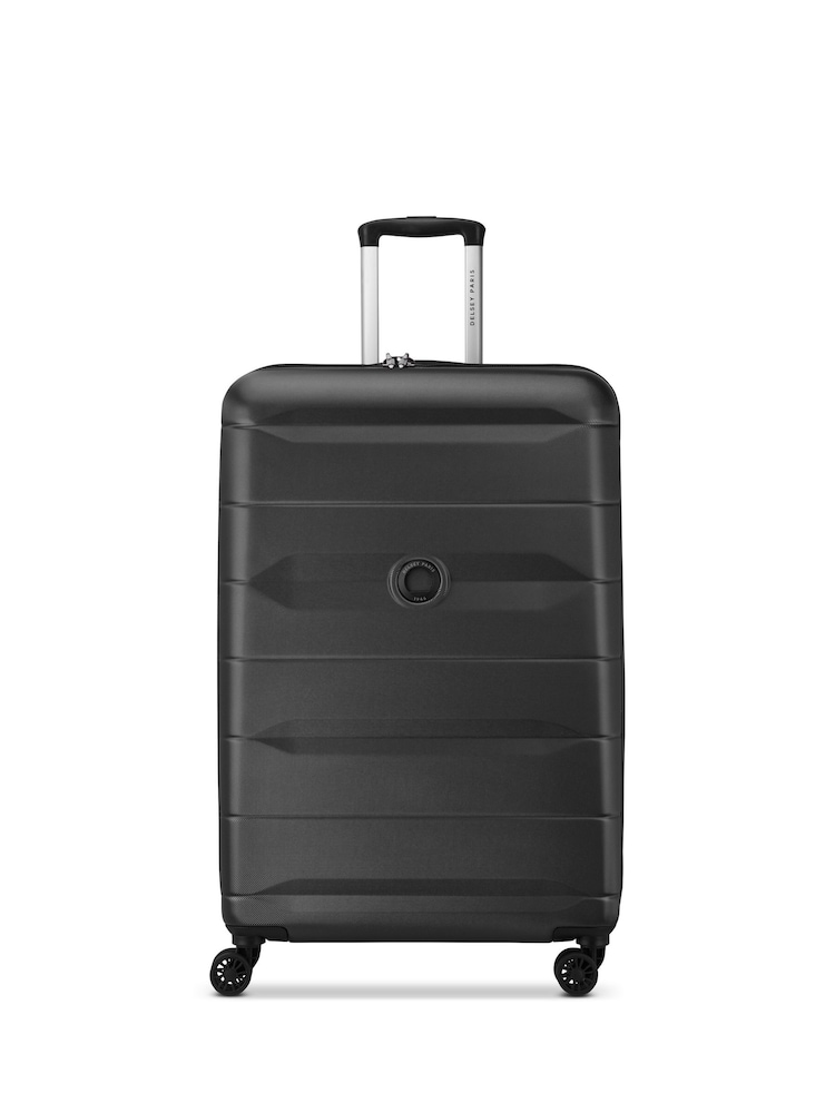Delsey Paris Black Comete 4 77 Cm 4 Double Wheels Expandable Trolley Case - Image 1 of 5 Delsey Paris Black Comete 4 77 Cm 4 Double Wheels Expandable Trolley Case - Image 1 of 5