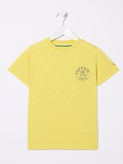 FatFace Yellow 100% Cotton Canada Aloa Graphic T Shirt - Image 1 of 2