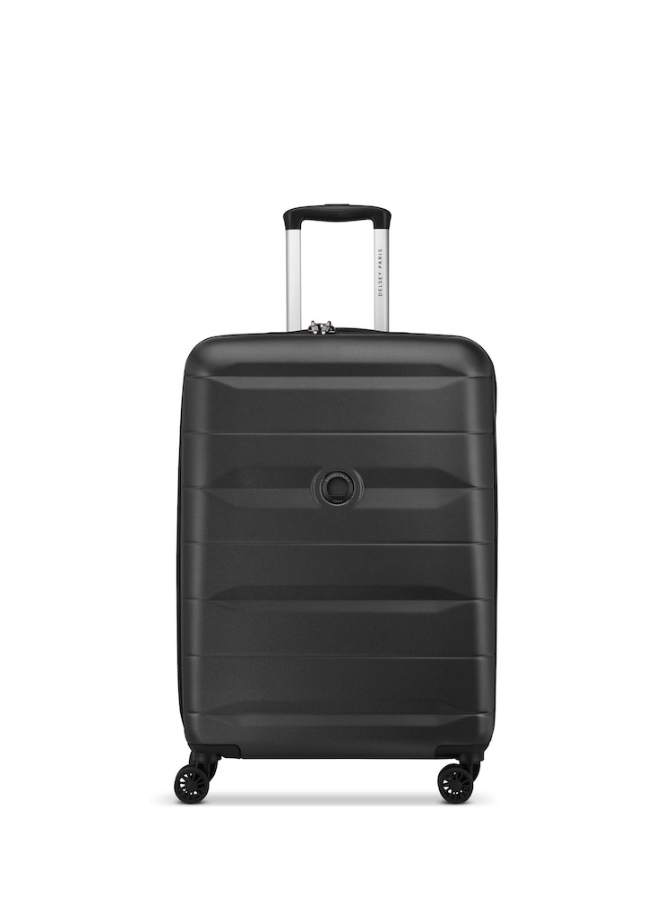 Delsey Paris Black Comete 4 67 Cm 4 Double Wheels Expandable Trolley Case - Image 1 of 5 Delsey Paris Black Comete 4 67 Cm 4 Double Wheels Expandable Trolley Case - Image 1 of 5