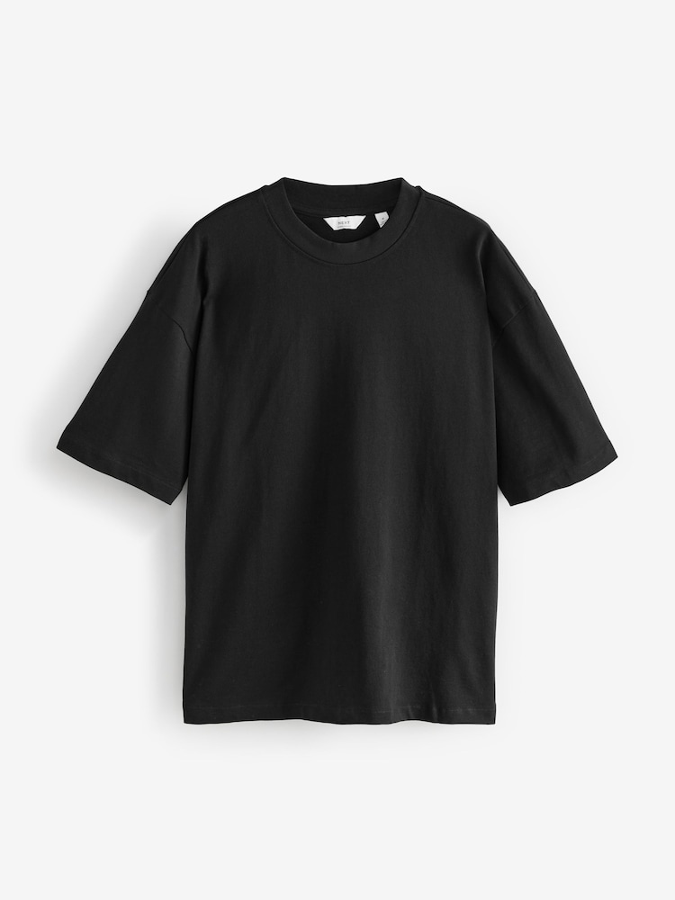 Blanc/noir/bleu marine - Oversize - Lot de 3 t-shirts épais - Image 10 of 12